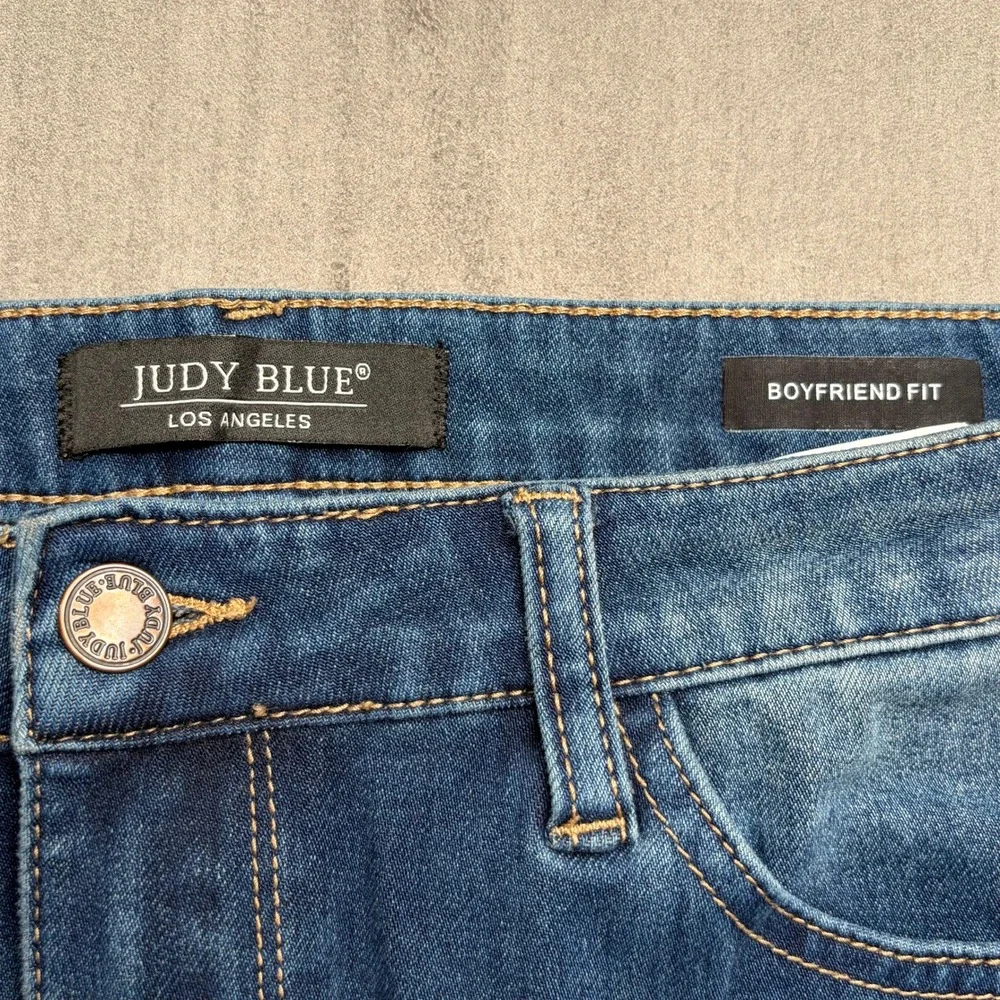 Judy Blue Boyfriend Jeans Womens 13/31 Blue‎ Stretch Faded JB88207 Tapered Leg